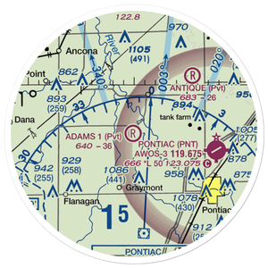 Adams Restricted Landing Area Number 1 (70LL) VFR Sectional Sticker (20 mile)