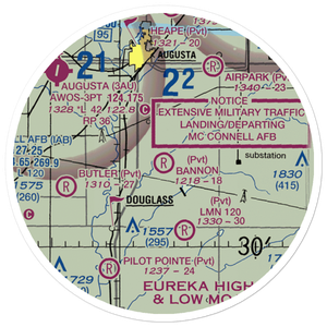 Bannon Field (70KS) VFR Sectional Sticker (20 mile)