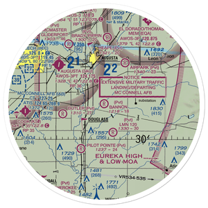 Bannon Field (70KS) VFR Sectional Sticker (30 mile)