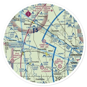 Lewis Airfield (70IN) VFR Sectional Sticker (30 mile)