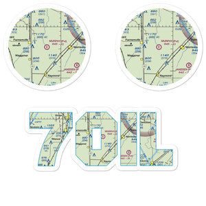 Murphy Farms Airport (70IL) VFR Sectional Sticker Pack