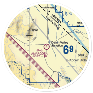 Amargosa Airport (70CL) VFR Sectional Sticker (20 mile)