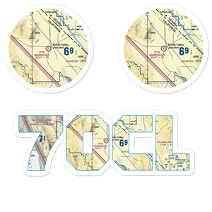 Amargosa Airport (70CL) VFR Sectional Sticker Pack