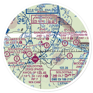 Bangerter Field (70AK) VFR Sectional Sticker (20 mile)