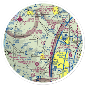 Eugene's Dream Airport (6XS7) VFR Sectional Sticker (30 mile)