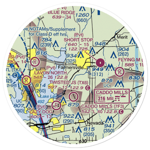 Mullins Landing Airport (6XS3) VFR Sectional Sticker (20 mile)