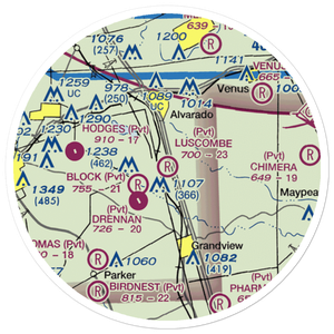 Luscombe Acres Airport (6XS2) VFR Sectional Sticker (20 mile)