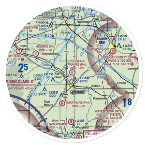 Fountain Prairie Airport (6WN6) VFR Sectional Sticker (30 mile)