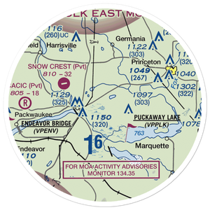 Rex Ranch Airport (6WI9) VFR Sectional Sticker (20 mile)