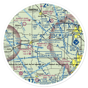 Walnut Wash Airport (6WI7) VFR Sectional Sticker (30 mile)