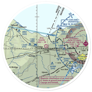 Saxon Airport (6WI4) VFR Sectional Sticker (30 mile)