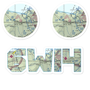 Saxon Airport (6WI4) VFR Sectional Sticker Pack