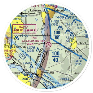 St Croix Riviera Airport (6WI2) VFR Sectional Sticker (20 mile)