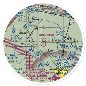 Winch Airfield (6WI1) VFR Sectional Sticker (20 mile)