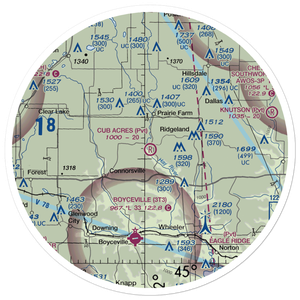 Cub Acres Airport (6WI0) VFR Sectional Sticker (30 mile)