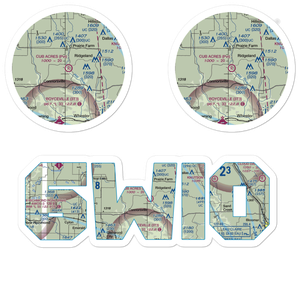 Cub Acres Airport (6WI0) VFR Sectional Sticker Pack