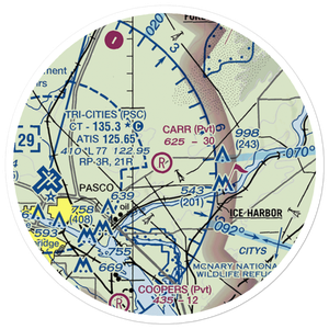 Carr Airport (6WA6) VFR Sectional Sticker (20 mile)