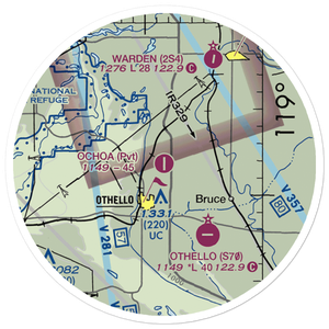Ochoa Field (6WA4) VFR Sectional Sticker (20 mile)