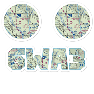 Green Acres Airport (6WA3) VFR Sectional Sticker Pack