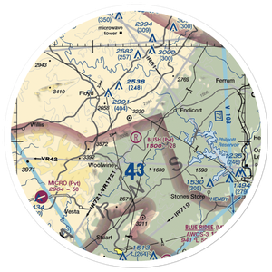 Bush Airport (6VA9) VFR Sectional Sticker (30 mile)