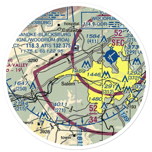 Summit Airport (6VA4) VFR Sectional Sticker (20 mile)