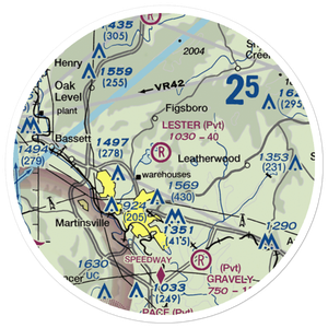 Loury Lester Airpark (6VA2) VFR Sectional Sticker (20 mile)