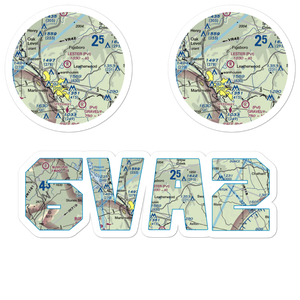 Loury Lester Airpark (6VA2) VFR Sectional Sticker Pack