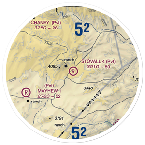 Stovall Ranch Nr 4 Airport (6TX9) VFR Sectional Sticker (20 mile)