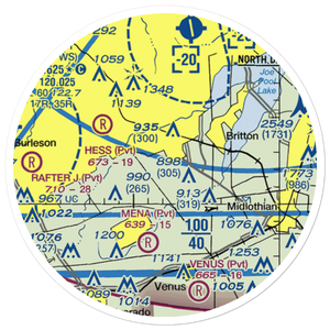 Flying L Airpark (6TX7) VFR Sectional Sticker (20 mile)