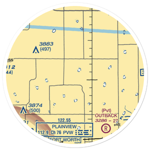Whitfield Airport (6TX4) VFR Sectional Sticker (20 mile)