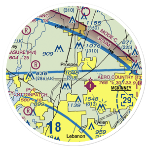 Drewery Airport (6TX3) VFR Sectional Sticker (20 mile)