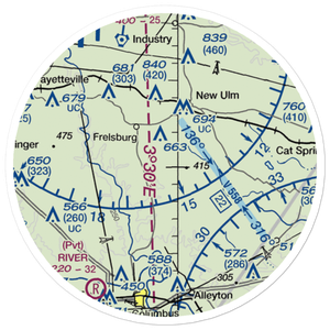 Circle M Ranch Airport (6TX2) VFR Sectional Sticker (20 mile)