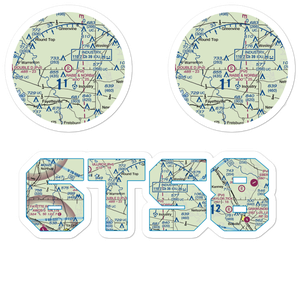 Rabb And Nobra Airport (6TS8) VFR Sectional Sticker Pack