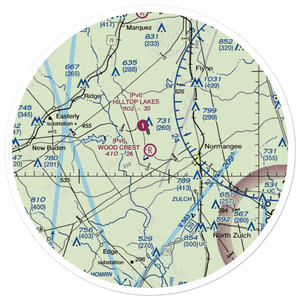 Wood Crest Ranch Airport (6TS6) VFR Sectional Sticker (30 mile)