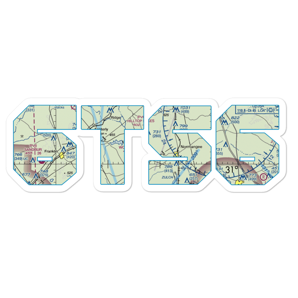 Wood Crest Ranch Airport (6TS6) VFR Sectional Sticker 