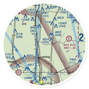 Dauenhauer Field Airport (6TS2) VFR Sectional Sticker (20 mile)
