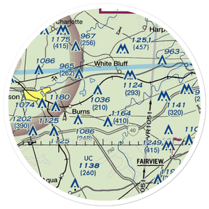 Dripping Springs Farm Airport (6TN9) VFR Sectional Sticker (20 mile)
