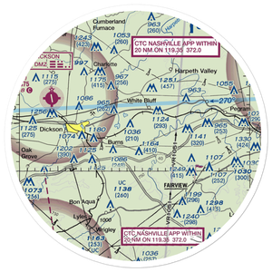 Dripping Springs Farm Airport (6TN9) VFR Sectional Sticker (30 mile)