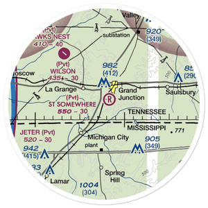 St. Somewhere Airport (6TN7) VFR Sectional Sticker (20 mile)