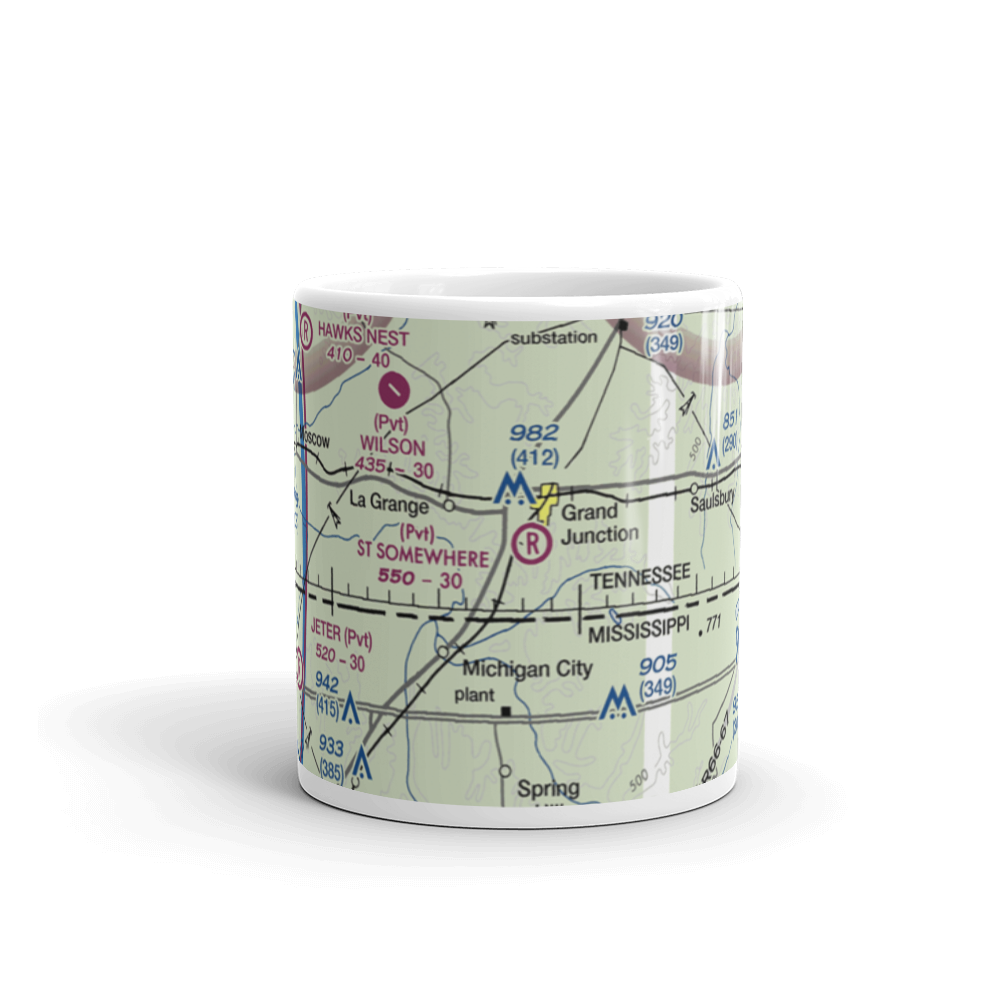 St. Somewhere Airport (6TN7) VFR Sectional  Mug 
