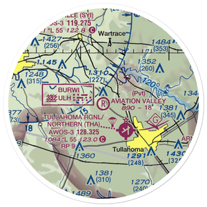 The Aviation Valley Airport (6TN4) VFR Sectional Sticker (20 mile)