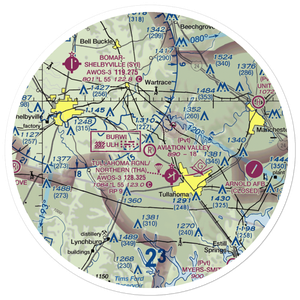 The Aviation Valley Airport (6TN4) VFR Sectional Sticker (30 mile)