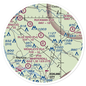 Weakleys Field (6TN1) VFR Sectional Sticker (20 mile)