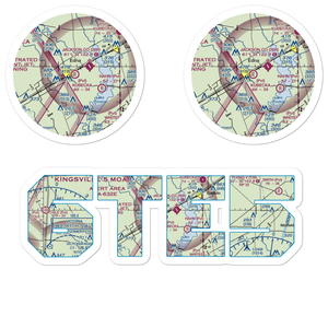 Kubecka Flying Service Inc. Airport (6TE5) VFR Sectional Sticker Pack