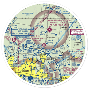 Norman & White Airport (6TE1) VFR Sectional Sticker (30 mile)