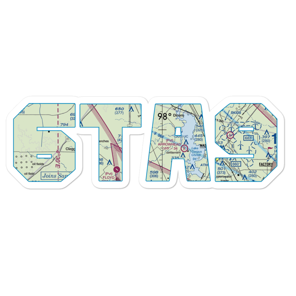 Los Ebanos Ranch Airport (6TA9) VFR Sectional Sticker 