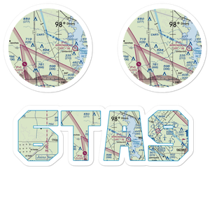 Los Ebanos Ranch Airport (6TA9) VFR Sectional Sticker Pack