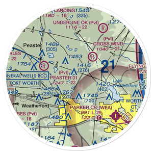 Flying K Airport (6TA7) VFR Sectional Sticker (20 mile)