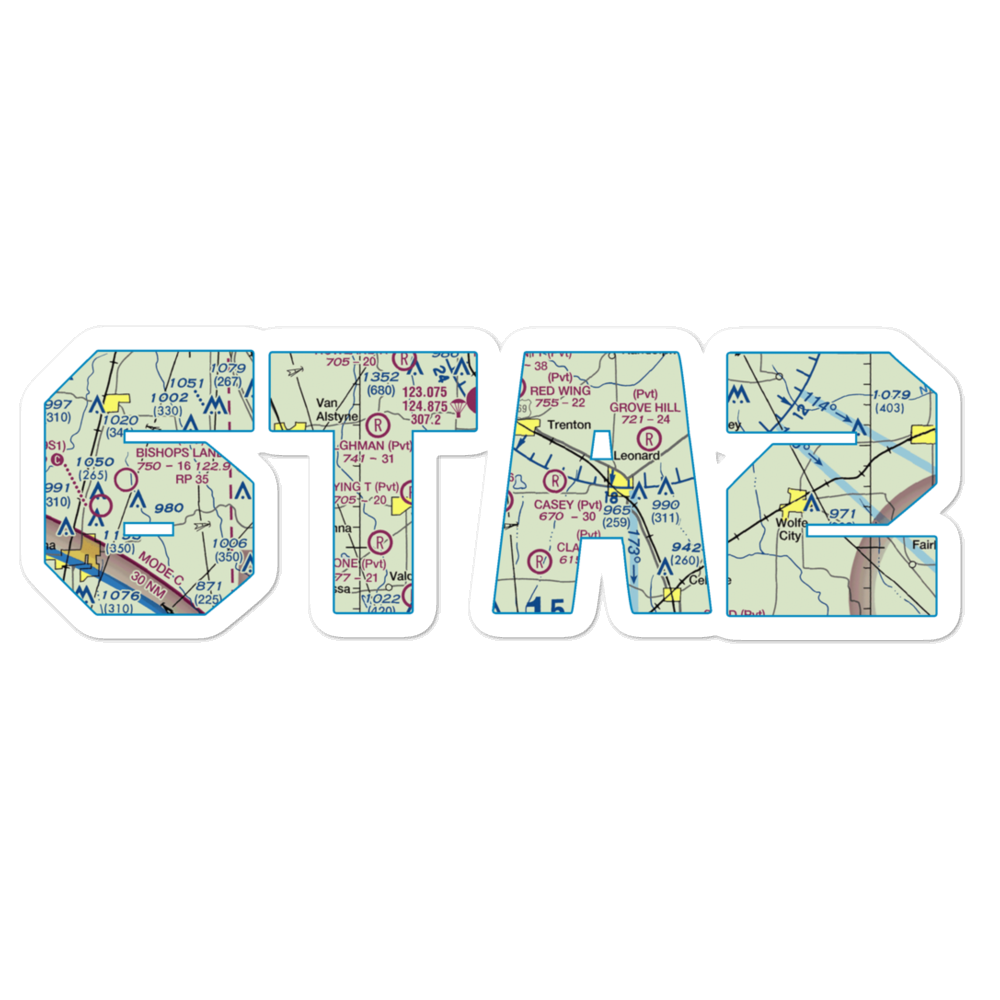 Rockys Place Airport (6TA2) VFR Sectional Sticker 
