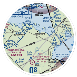Lesesne Airport (6SC1) VFR Sectional Sticker (20 mile)
